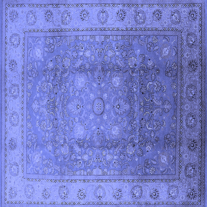 Square Oriental Blue Traditional Rug, urb630blu