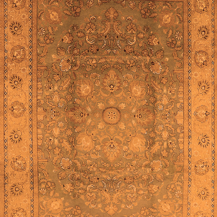 Machine Washable Oriental Orange Traditional Area Rugs, wshurb630org