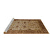 Sideview of Machine Washable Industrial Modern Mahogany Brown Rug, wshurb631