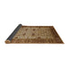 Sideview of Mid-Century Modern Mahogany Brown Oriental Rug, urb631