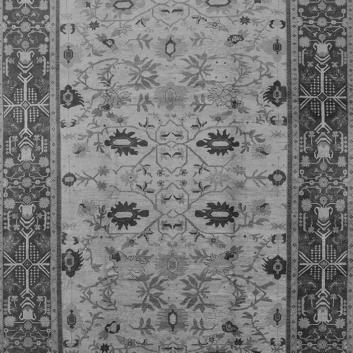 Machine Washable Oriental Gray Traditional Rug, wshurb631gry