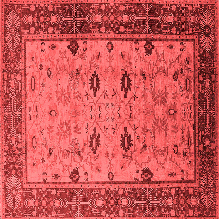 Machine Washable Oriental Red Traditional Rug, wshurb631red