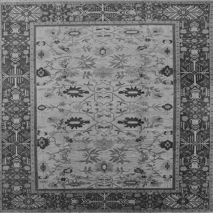 Square Oriental Gray Traditional Rug, urb631gry