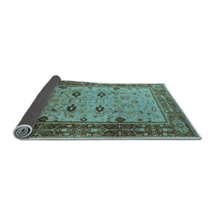 Sideview of Oriental Light Blue Traditional Rug, urb631lblu