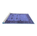 Sideview of Machine Washable Oriental Blue Traditional Rug, wshurb631blu