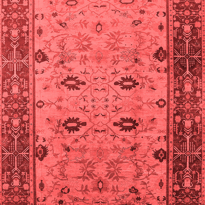 Machine Washable Oriental Red Traditional Rug, wshurb631red