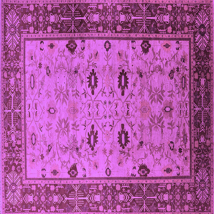 Square Oriental Purple Traditional Rug, urb631pur