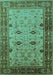 Oriental Turquoise Traditional Rug, urb631turq