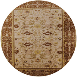 Round Machine Washable Industrial Modern Mahogany Brown Rug, wshurb631