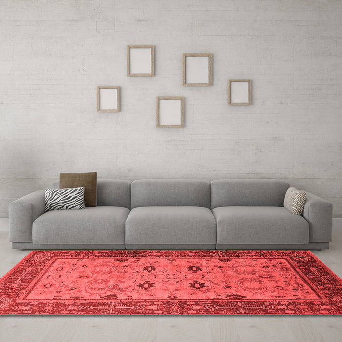 Traditional Red Washable Rugs