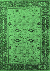 Oriental Emerald Green Traditional Rug, urb631emgrn