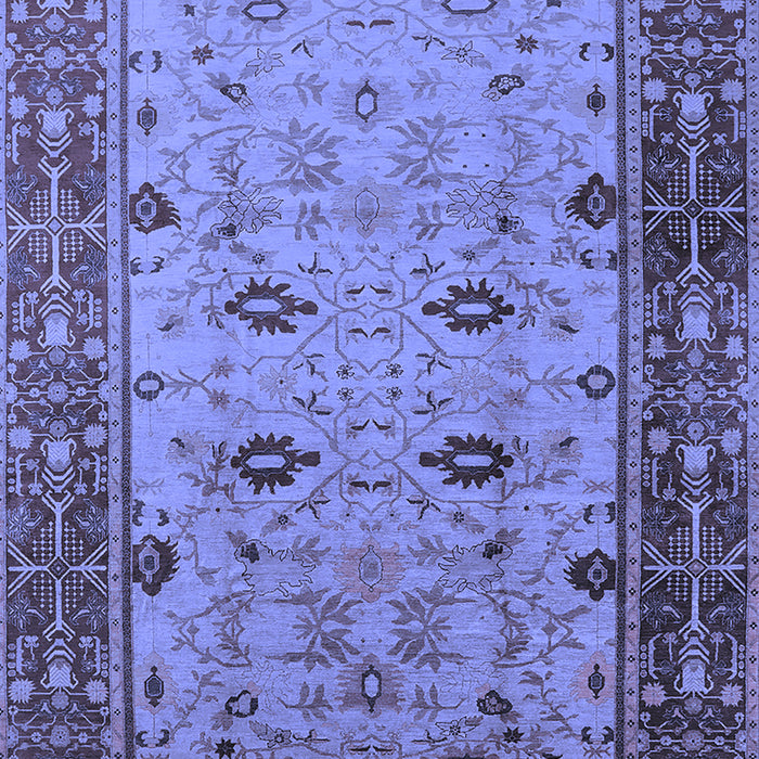 Machine Washable Oriental Blue Traditional Rug, wshurb631blu