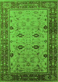 Oriental Green Traditional Rug, urb631grn