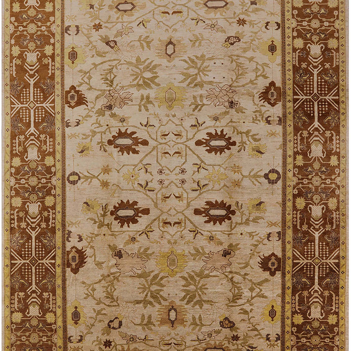 Mid-Century Modern Mahogany Brown Oriental Rug, urb631