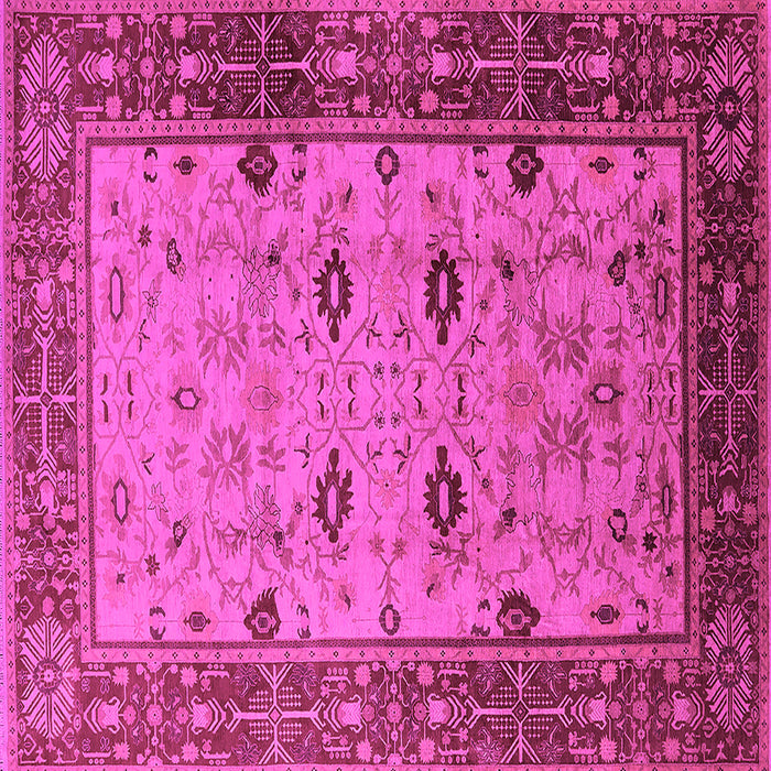 Square Oriental Pink Traditional Rug, urb631pnk