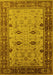 Oriental Yellow Traditional Rug, urb631yw