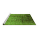 Sideview of Machine Washable Oriental Green Industrial Area Rugs, wshurb632grn