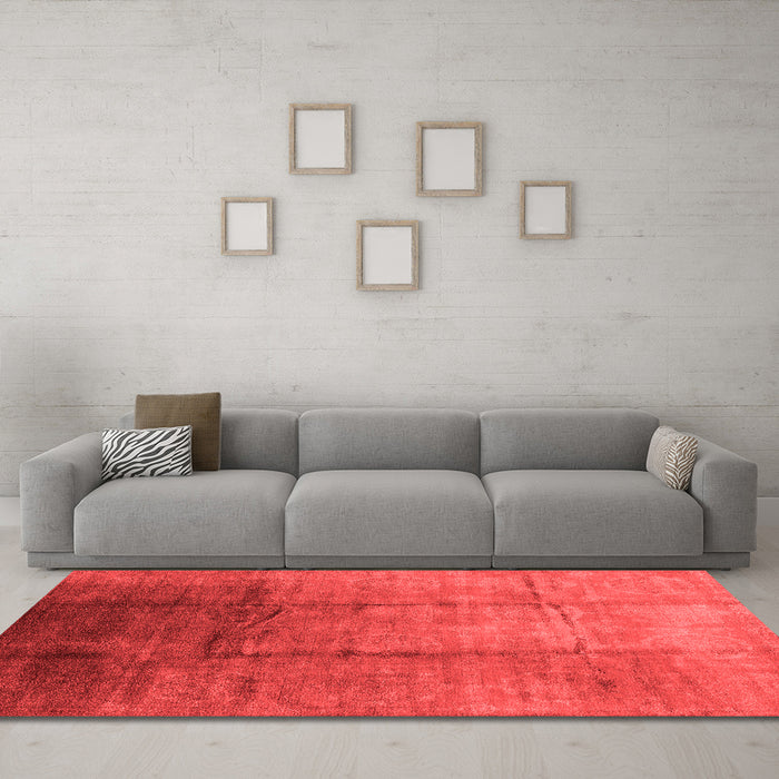Industrial Red Washable Rugs