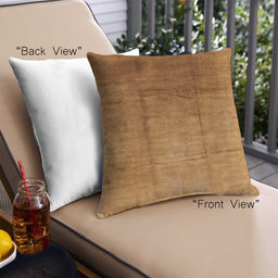 Front View of Mid-Century Modern Urban Square Mahogany Brown Throw Pillow, 18 inch by 18 inch, pwurb632