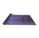 Sideview of Oriental Blue Industrial Rug, urb632blu