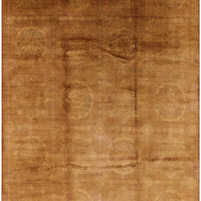 Mid-Century Modern Mahogany Brown Oriental Rug, urb632