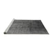 Sideview of Machine Washable Oriental Gray Industrial Rug, wshurb632gry