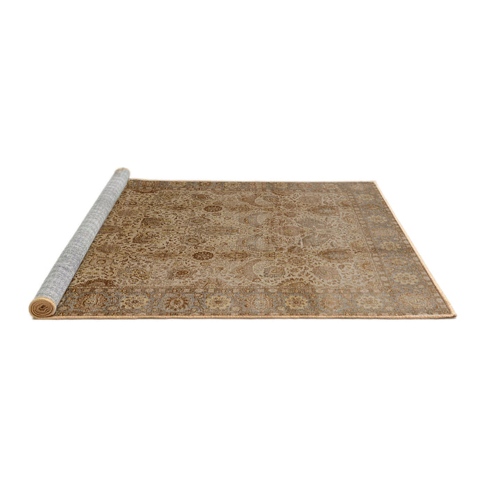 Sideview of Machine Washable Industrial Modern Light Brown Rug, wshurb633
