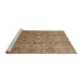 Sideview of Machine Washable Industrial Modern Light Brown Rug, wshurb633