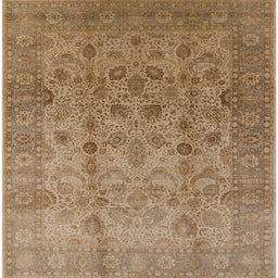 Square Machine Washable Industrial Modern Light Brown Rug, wshurb633