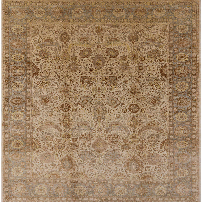 Square Machine Washable Industrial Modern Light Brown Rug, wshurb633