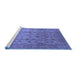 Sideview of Machine Washable Oriental Blue Traditional Rug, wshurb633blu