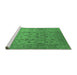 Sideview of Machine Washable Oriental Emerald Green Traditional Area Rugs, wshurb633emgrn