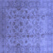 Square Oriental Blue Traditional Rug, urb633blu