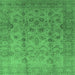 Square Oriental Emerald Green Traditional Rug, urb633emgrn