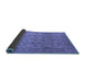 Sideview of Oriental Blue Traditional Rug, urb633blu