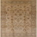 Square Mid-Century Modern Light Brown Oriental Rug, urb633