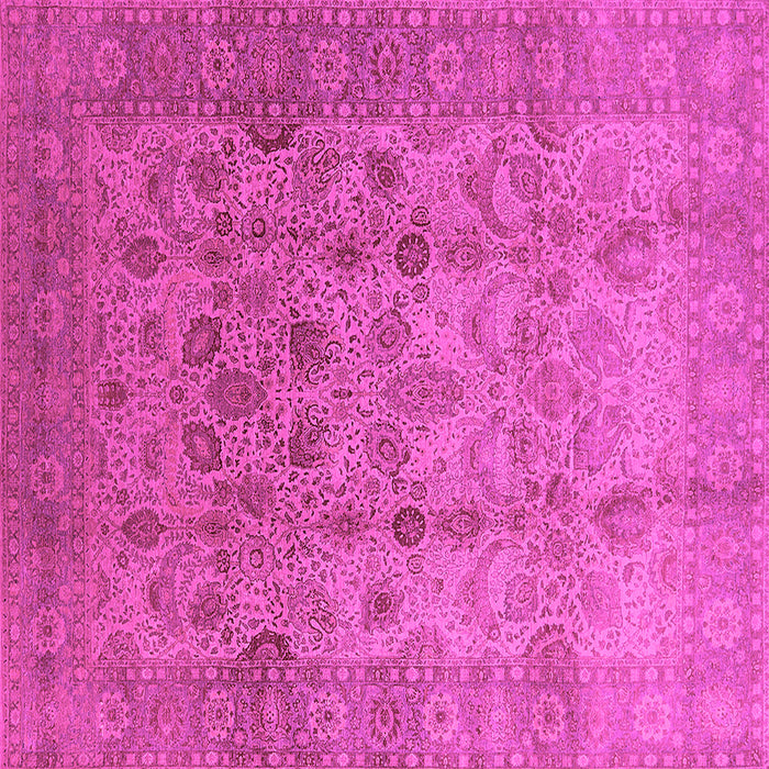 Square Oriental Pink Traditional Rug, urb633pnk