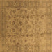 Square Oriental Brown Traditional Rug, urb633brn