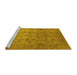 Sideview of Machine Washable Oriental Yellow Traditional Rug, wshurb633yw