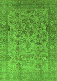 Oriental Green Traditional Rug, urb633grn