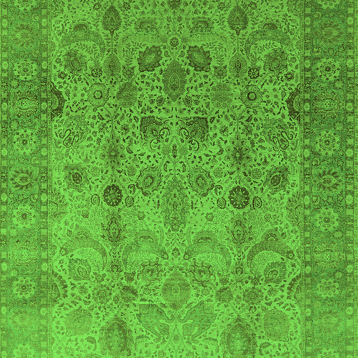 Oriental Green Traditional Rug, urb633grn