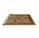 Sideview of Machine Washable Industrial Modern Peru Brown Rug, wshurb634