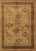 Machine Washable Oriental Brown Industrial Rug, wshurb634brn