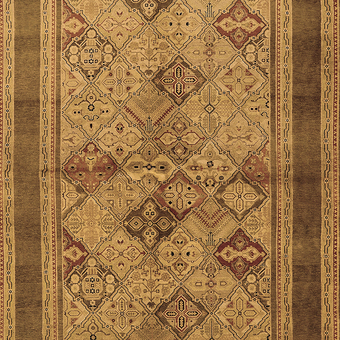 Machine Washable Oriental Brown Industrial Rug, wshurb634brn