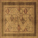 Square Oriental Brown Industrial Rug, urb634brn