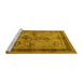 Sideview of Machine Washable Oriental Yellow Industrial Rug, wshurb634yw