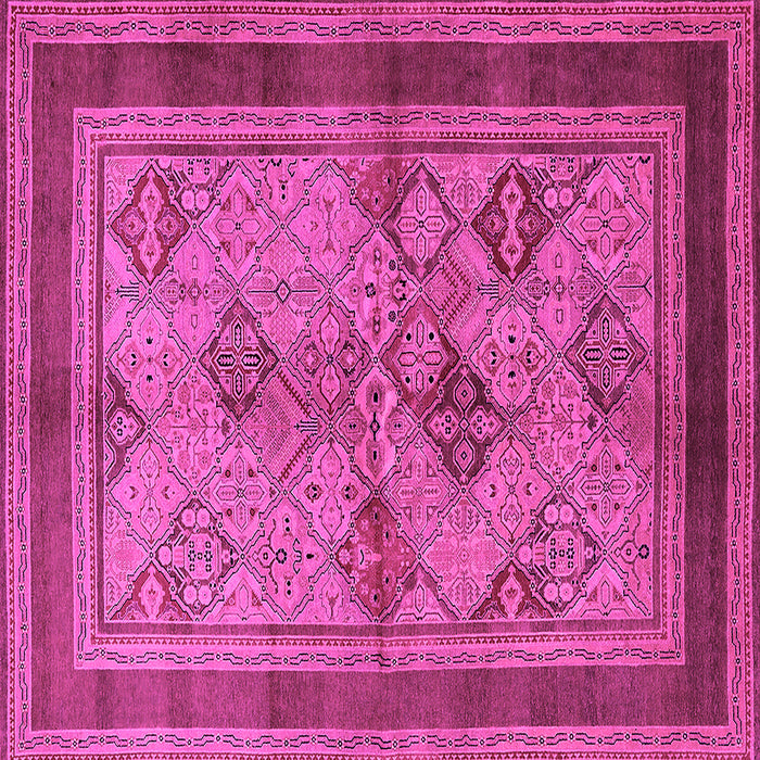Square Oriental Pink Industrial Rug, urb634pnk