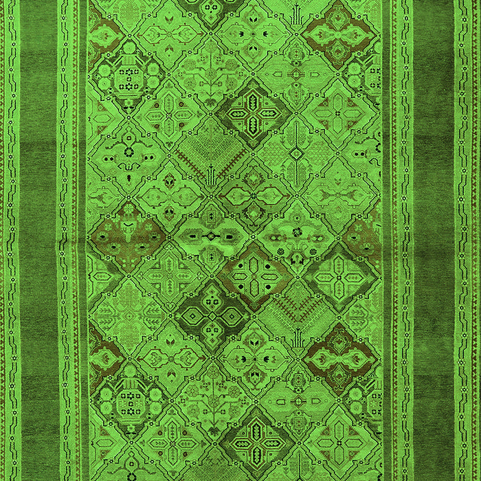 Machine Washable Oriental Green Industrial Area Rugs, wshurb634grn