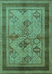 Oriental Turquoise Industrial Rug, urb634turq