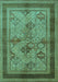 Oriental Turquoise Industrial Rug, urb634turq